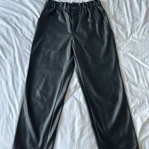 Modern Citizen, faux leather, straight leg black pants, size L